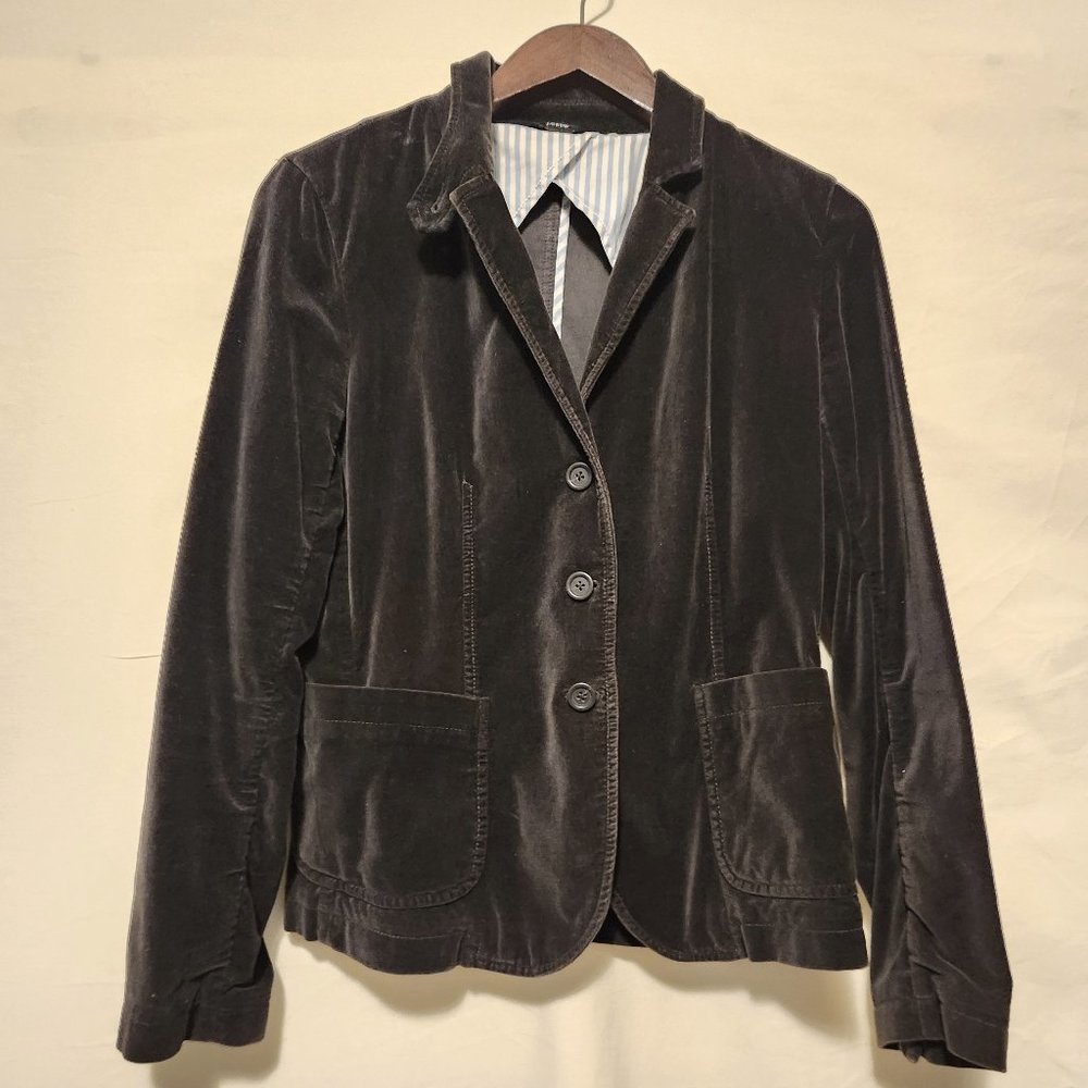 J. Crew Preppy Grey Velvet Blazer